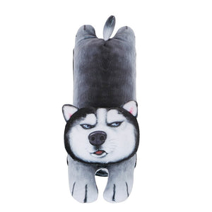 1Pcs Cute Dog Cat Car Headrest Interesting Car Neck Pillow Safety Seat Belt Shoulder Cover Pad Men Women Girls Car Accessories