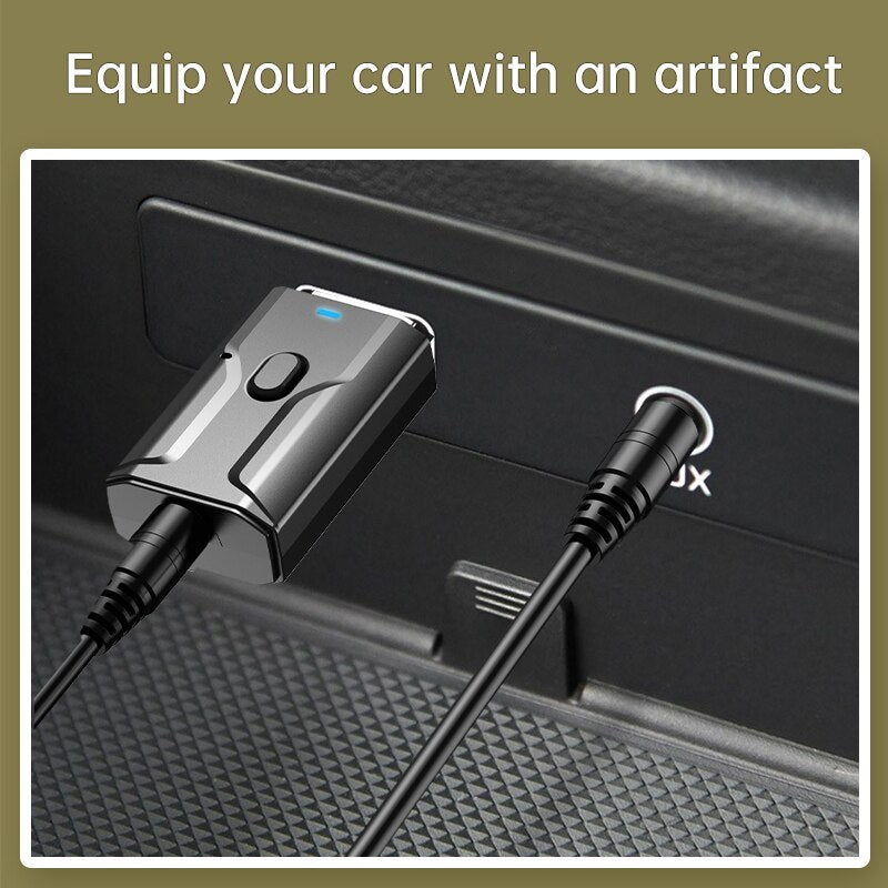 3.5mm AUX Stereo Adapter USB Bluetooth 5.0 Transmitter Receiver TV Speaker Earphone 2 In 1 Car Music Bluetooth Transmit Car Kit