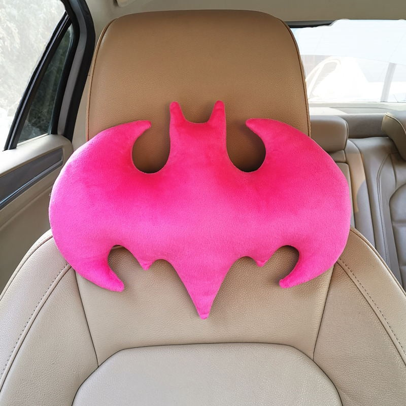 Auto Creative Unique Bat Shaped Plush Neck Pillow Car Decoration Batman Stuffed Plush Travel Pillow Cushion