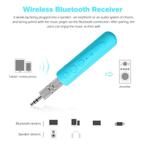 Bluetooth Car Kit 3.5mm Jack Bluetooth AUX Audio Receiver Music Reception Broadcast Car Bluetooth Hands-free for Mobile phone