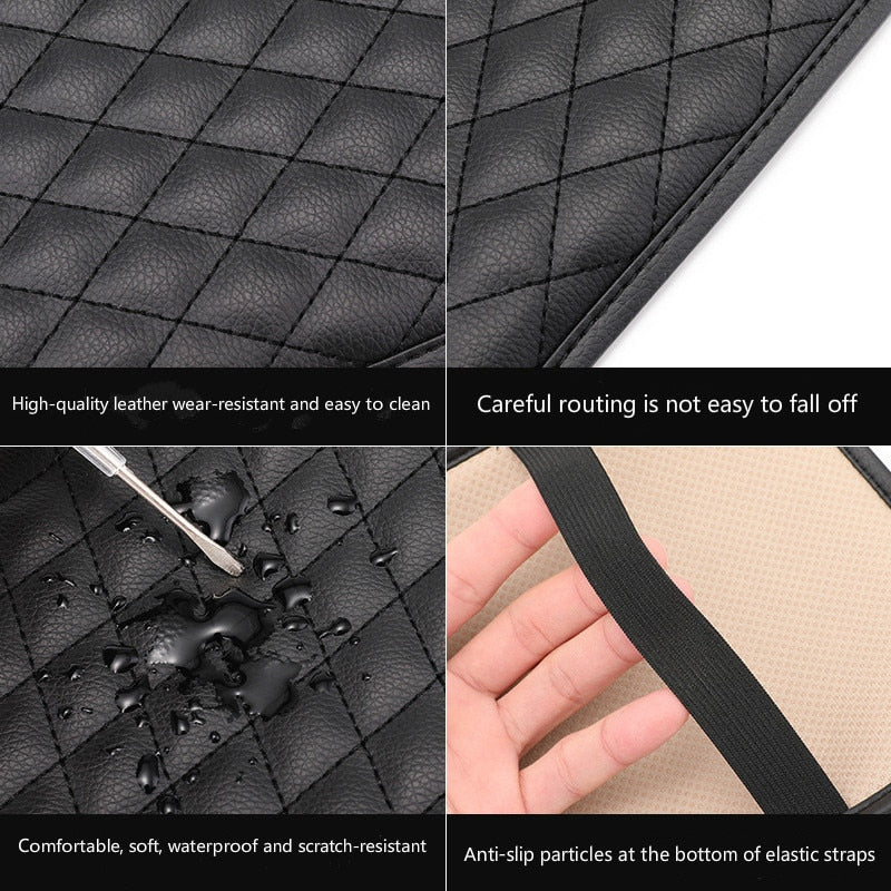 Car Anti-Scratch And Wear-Resistant Protective Anti-Dirty Leather Armrest Box Mat Accessories For Tesla Model 3 Ford Ranger