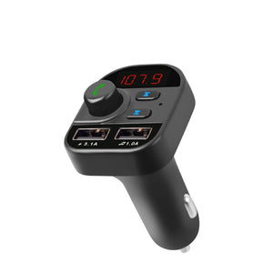 Car Bluetooth 5.0 Car Kit 2USB Fast Charger 3.1A MP3 Music Player FM Transmitter Wireless Handsfree Audio Receiver FM Modulator