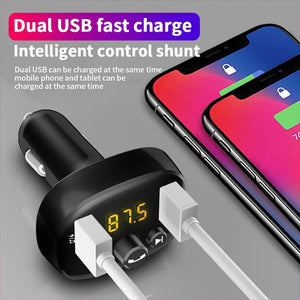 Car Bluetooth 5.0 Car Kit 2USB Quick Charger 3.1A MP3 Music Player Wireless Handsfree Audio Receiver FM Transmitter Modulator