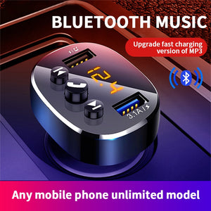 Car Bluetooth 5.0 Car Kit 2USB Quick Charger 3.1A MP3 Music Player Wireless Handsfree Audio Receiver FM Transmitter Modulator