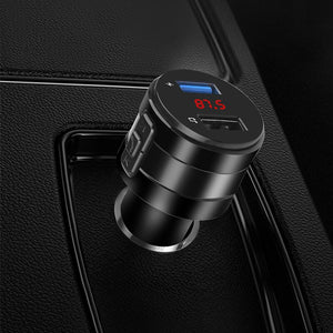 Car Bluetooth 5.0 FM Transmitter Wireless Handsfree Audio Receiver MP3 Player FM Modulator 2.1A Dual USB Fast Charger Car Kit