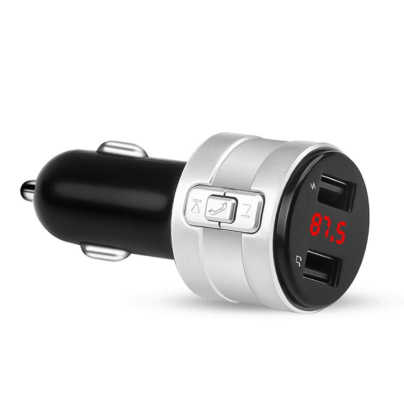 Car Bluetooth 5.0 FM Transmitter Wireless Handsfree Audio Receiver MP3 Player FM Modulator 2.1A Dual USB Fast Charger Car Kit