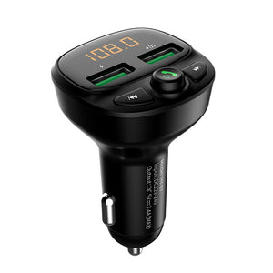 Car Bluetooth 5.0 Fm Transmitter Fast Charging Handsfree Car Kit MP3 Player Double USB QC3.0 Car Charger Adapter Aux Modulator