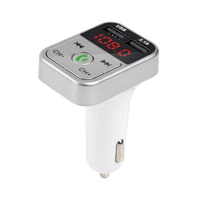 Car Bluetooth FM Transmitter Modulator Dual USB Charger 2.1A Aux Car Kit Handsfree Audio Receiver MP3 Player Support TF/U Disk