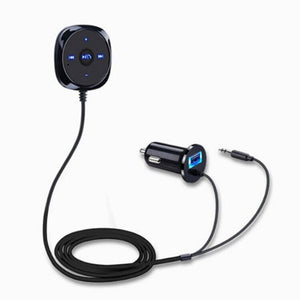 Car Bluetooth Handsfree Calling Car Kit 3.5mm Jack AUX Audio MP3 Player Wireless FM Transmitter Auto Music Receiver Car Charger