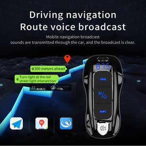 Car Kit Bluetooth 5.0 Dual USB Fast Charger LCD Display Wireless Bluetooth Handsfree U Disk Music Audio Receiver Car MP3 Player