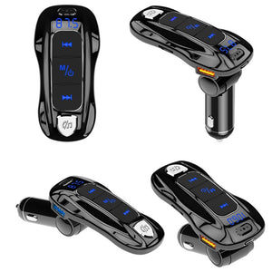 Car Kit Bluetooth 5.0 Dual USB Fast Charger LCD Display Wireless Bluetooth Handsfree U Disk Music Audio Receiver Car MP3 Player