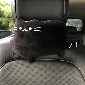 Creative Cartoon Cute Cat Auto Car Seat Head Neck Rest Cushion Headrest Pillow Plush Pad Car Safety Pillow Car Accessories