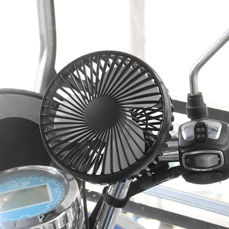 Mini Electric Car Fan Universal USB 360 Rotating Low Noise 3-speed Car Fan Suction cup and mount for 12V/24v Car Rear Seat