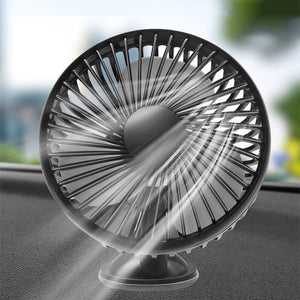 Mini Electric Car Fan Universal USB 360 Rotating Low Noise 3-speed Car Fan Suction cup and mount for 12V/24v Car Rear Seat