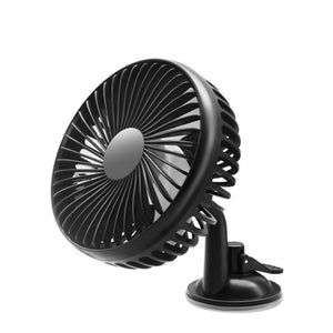 Mini Electric Car Fan Universal USB 360 Rotating Low Noise 3-speed Car Fan Suction cup and mount for 12V/24v Car Rear Seat