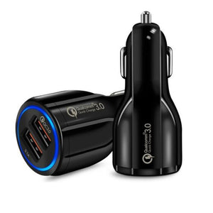 New Car Charger 3.1A Quick Charge Dual USB QC 3.0 Car Charger Car Kit Fast Charge For Mobile Phone Car Auto Interior Accessories