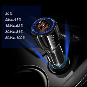 New Car Charger 3.1A Quick Charge Dual USB QC 3.0 Car Charger Car Kit Fast Charge For Mobile Phone Car Auto Interior Accessories