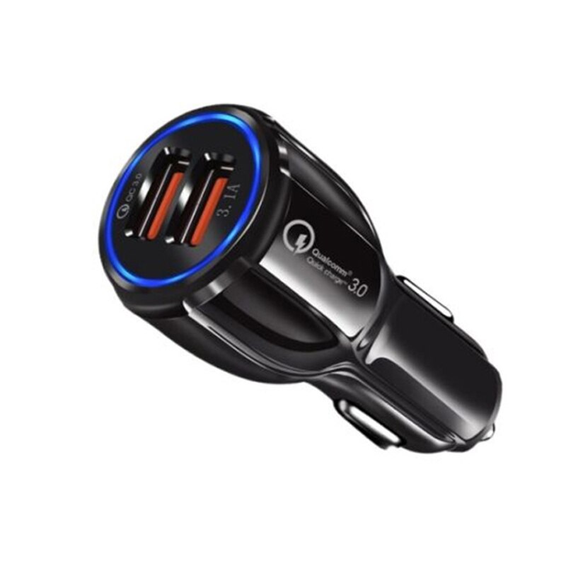 New Car Charger 3.1A Quick Charge Dual USB QC 3.0 Car Charger Car Kit Fast Charge For Mobile Phone Car Auto Interior Accessories