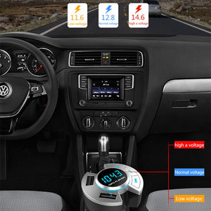 New Car Kit Bluetooth 5.0 FM Transmitter Dual USB Fast Charger Wireless Bluetooth Handsfree Music Audio Receiver Auto MP3 Player