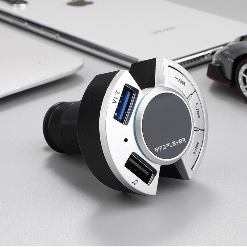 New Car Kit Bluetooth 5.0 FM Transmitter Dual USB Fast Charger Wireless Bluetooth Handsfree Music Audio Receiver Auto MP3 Player