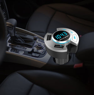 New Car Kit Bluetooth 5.0 FM Transmitter Dual USB Fast Charger Wireless Bluetooth Handsfree Music Audio Receiver Auto MP3 Player