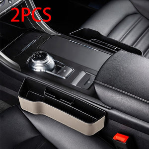 PU Leather Car Seat Gap Box Interior Seat Side Organizer Auto Seat Crevice Storage Munti-functional Pocket Box Auto Accessories