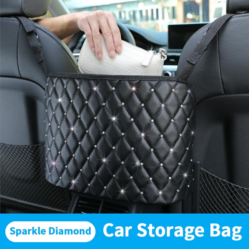 Universal Car Rear Seat Back Storage Bag Mesh Nets Pocket Trunk Bag Organizer Car Seat Back Stowing Tidying Interior Accessories