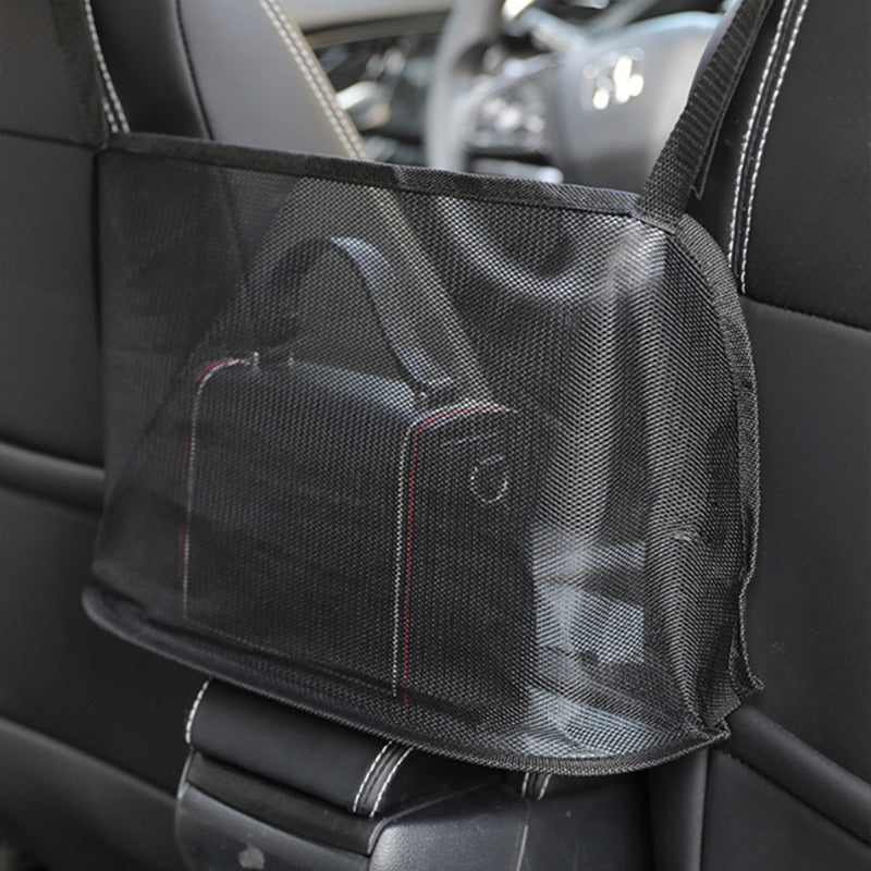 Universal Car Rear Seat Back Storage Bag Mesh Nets Pocket Trunk Bag Organizer Car Seat Back Stowing Tidying Interior Accessories